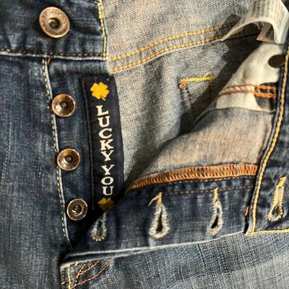 Lucky Brand Original 221 Straight Jeans 100% Cotton Button Fly Size 40x32 - Picture 7 of 11